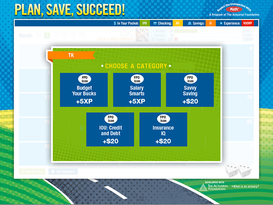 Plan, Save, Succeed! Financial Game